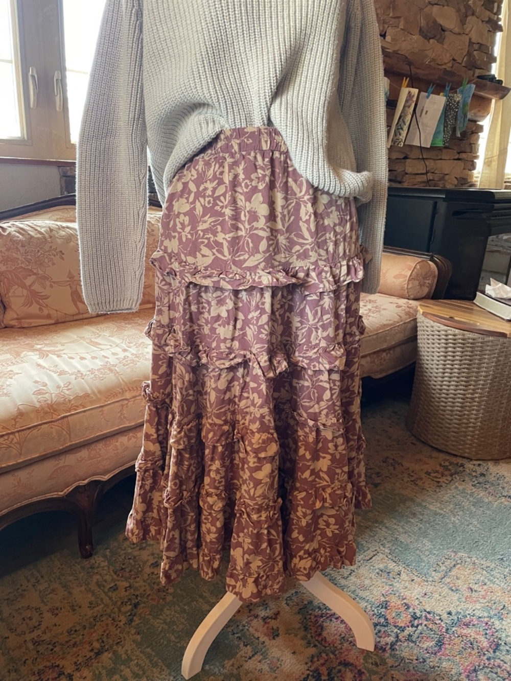 Ruffled Tiered Maxi Skirt